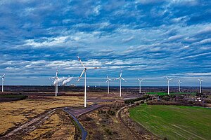 Windräder in der Lausitz